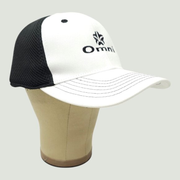 Omni Embroidered Logo Mesh Perfect Fit Fitted L/XL Cap Trucker Baseball Hat - Picture 3 of 12